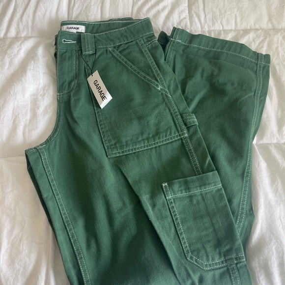 NWT garage dani carpenter green wide leg pants - Picture 2 of 6